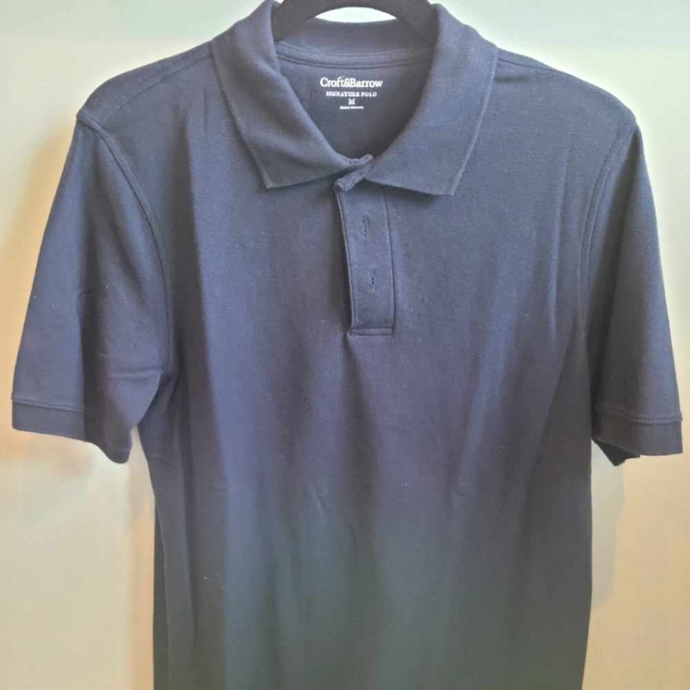 Men's Medium navy blue polo shirt